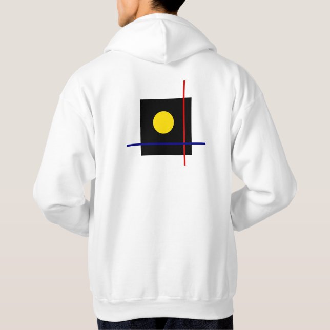 Classic Bauhaus Art Geometric Composition Black Hoodie (Baksida)