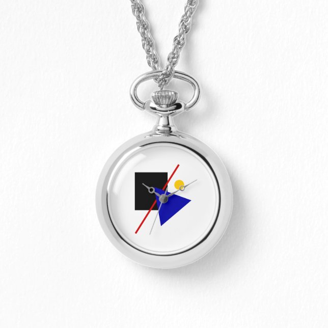 Classic Bauhaus Art Necklace Watch Armbandsur (Framsida)