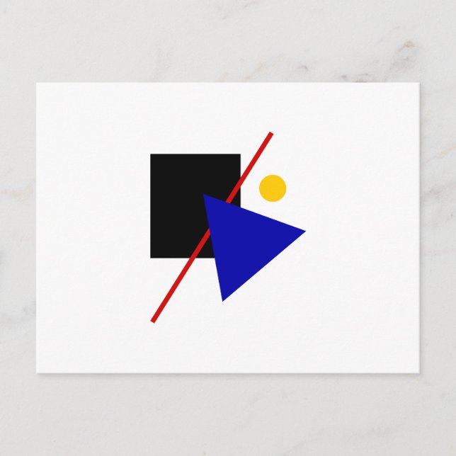 Classic Bauhaus Art-sammansättning Vykort (Framsida)