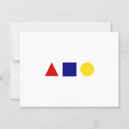 Classic Bauhaus Colorful Geometric Art Vykort