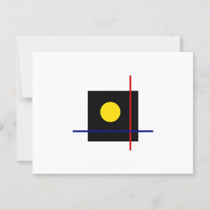 Classic Bauhaus Geometric Art Composition Vykort
