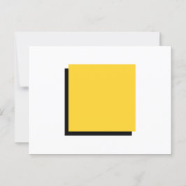 Classic Bauhaus Geometric Art Gult Square Vykort