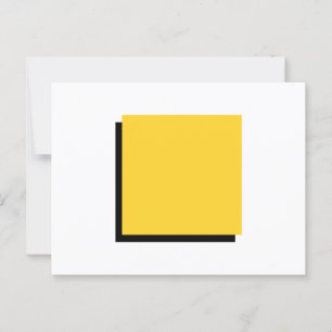 Classic Bauhaus Geometric Art Gult Square Vykort