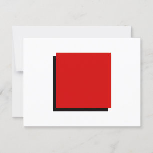 Classic Bauhaus Geometric Art Red Square Vykort