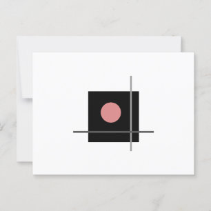 Classic Bauhaus Grått Geometric Art Composition Vykort