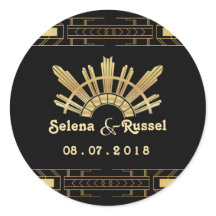 Classic Beauty Art Deco Bröllop Seal