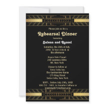 Classic Beauty Art Deco Rehearsal Dinner