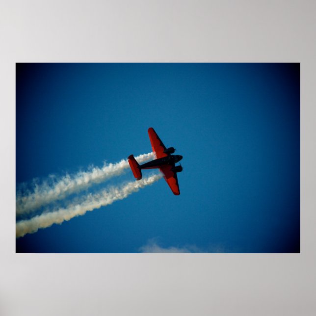 Classic Beech 18-flygplan Poster (Framsidan)