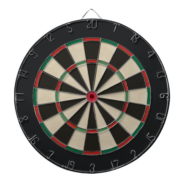 Classic Beige and Black Dartboard Darttavla (Framsidan)