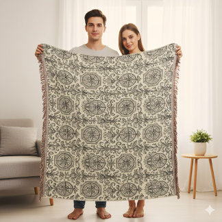 classic beige vintage nautical compass ornamental  filt