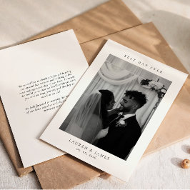 Classic Best Day Ever Wedding Photo Tack Kort