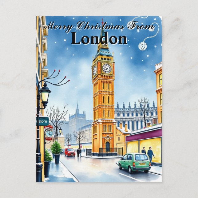 Classic Big Ben London-Vintagen Vykort (Framsida)