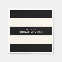 Classic Black and Ecru Rand Möhippa Pappersservett