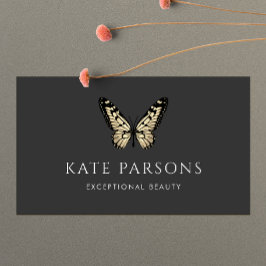 Classic Black and Guld Butterfly Visitkort