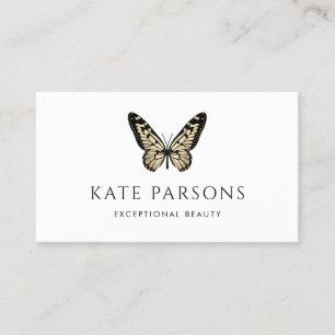 Classic Black and Guld Butterfly Visitkort