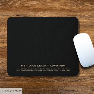 Classic Black and Guld Company Mousepad Musmatta