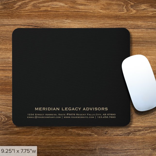 Classic Black and Guld Company Mousepad Musmatta (Skapare uppladdad)