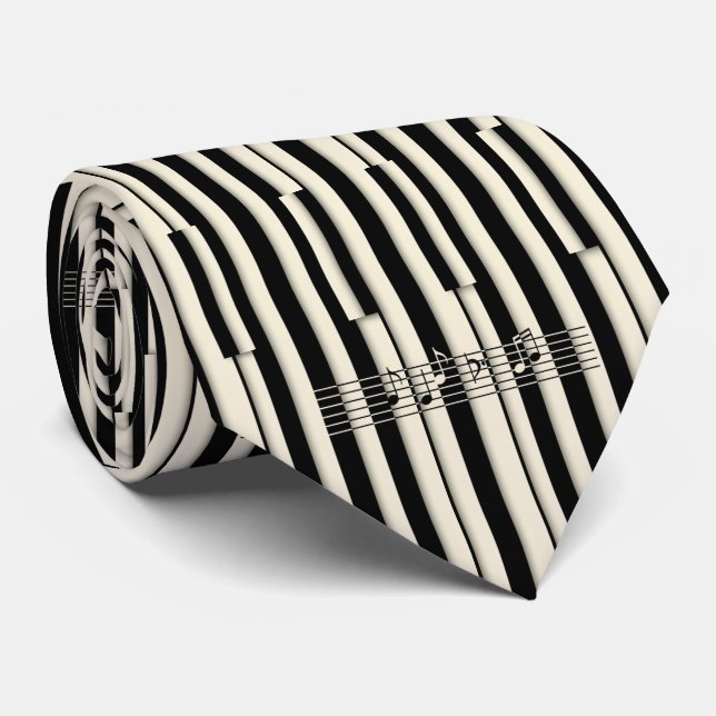 Classic Black and Ivory Abstract Piano Key  Slips (Rullad)