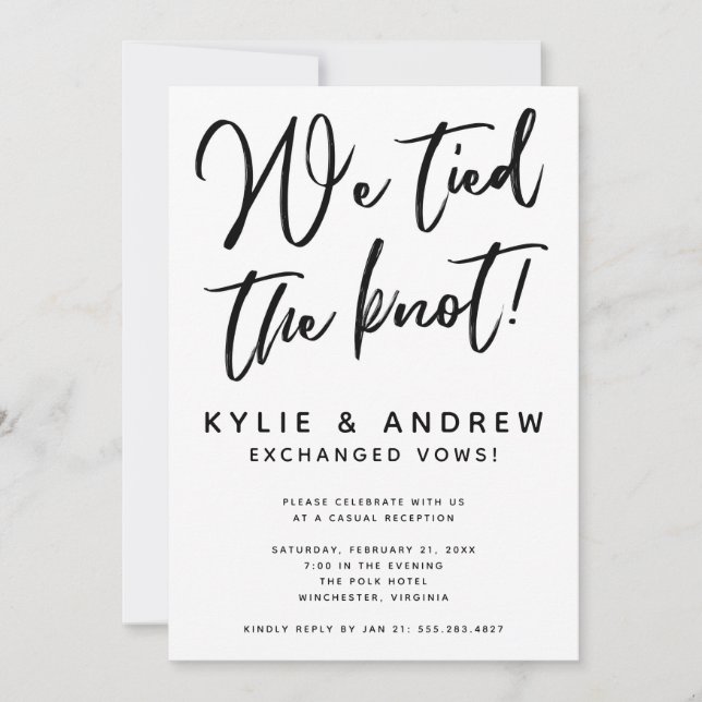 Classic Black and White Elopement Reception (Framsida)