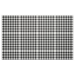 Classic Black and White Gingham Block Mönster Tyg