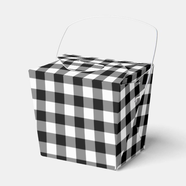 Classic Black and White Gingham Mönster Presentaskar (Framsidan Sidan)