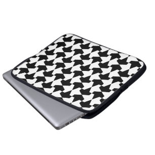 Classic Black and White Muslim Mamluks Mönster Laptop Sleeve