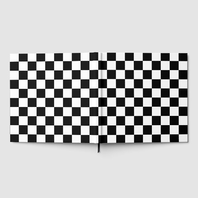 Classic black checkerboard gästböcker (Full)