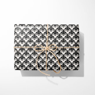 Classic Black Damask Presentpapper