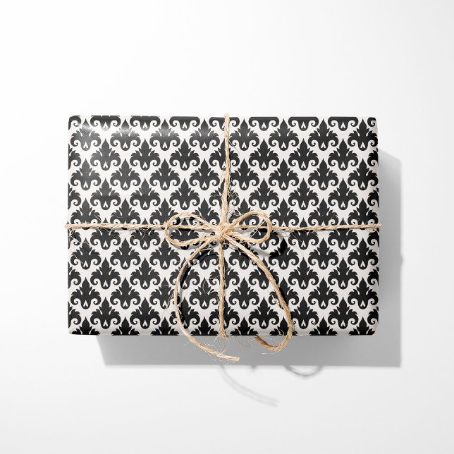 Classic Black Damask Presentpapper (Skapare uppladdad)