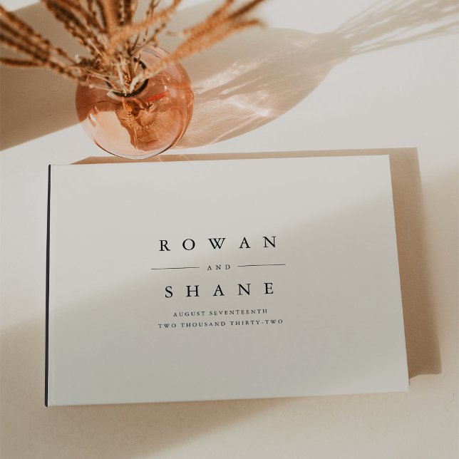 Classic Black & Ecru Bröllop Gästböcker (Skapare uppladdad)