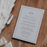 Classic Black & Ecru Gräns Monogram Bröllop Inbjudningar<br><div class="desc">En elegant tunn gräns och en första monogramdetaljrikedom i skarp svärta ger en vacker kontrast mot den varma texturerade bakgrunden till dessa bröllopsinbjudningar i chicen. Ett val utan tidslinje för elegant bröllop,  med vackra traditionella typsnitt och formatering. Vi rekommenderar pappra Felt Ecru för en elegant som textureras avslutar.</div>