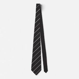 Classic Black Grått White Rand Mönster Slips