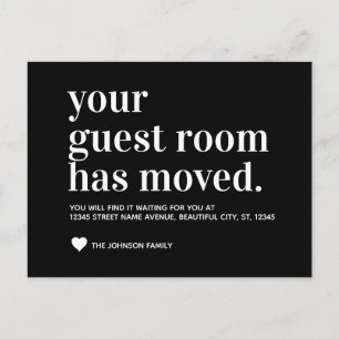 Classic Black Guest Room Flyttat Flytta annons Meddelande Vykort