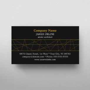 Classic Black Guld Architect Visitkort