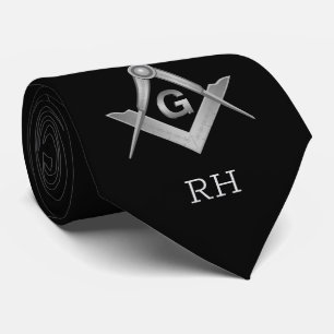 Classic Black och Silver Masonic Monogrammed Slips