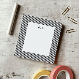 Classic Black Rand Monogram Post-it Block