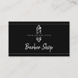 Classic Black Vintage Barber Verktyg Barbershop Bu Visitkort
