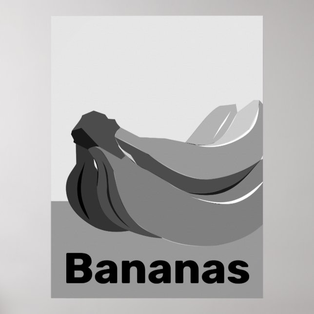 Classic Black & White Banana Poster (Framsidan)