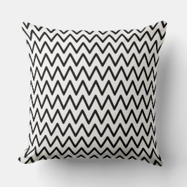 Classic Black & White Chevron Dekorativ kudde