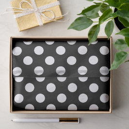 Classic Black & White Large Polka Dots