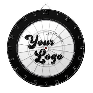 Classic Black & White Logo Business Promotional Darttavla