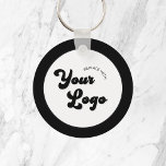 Classic Black & White Logotyp Business Promotional Nyckelring<br><div class="desc">Befordra ditt företag med den här enkla nyckelkedjan med logotyp för anpassningsbar. Lägg enkelt till logotypen genom att klicka på alternativet "anpassa".</div>