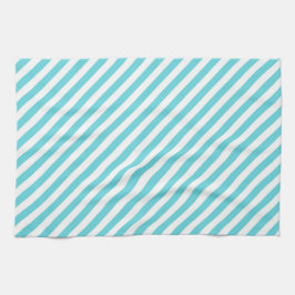 Classic blue and white diagonal stripes kökshandduk