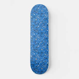 Classic Blue Bandana Paisley Mini Skateboard Bräda 18,5 Cm