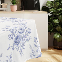 Classic Blue Flowers Pattern French blue toile