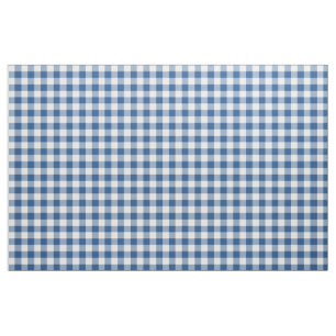 Classic Blue Gingham Mönster Fabric Tyg