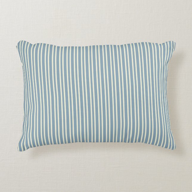 Classic Blue Stripe Accent Pillow Prydnadskudde (Framsidan)