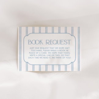 Classic Blue Striped Books for Baby Tilläggskort