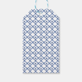 Classic Blue White Chinoiserie Dutch Mönster Gift Presentetikett