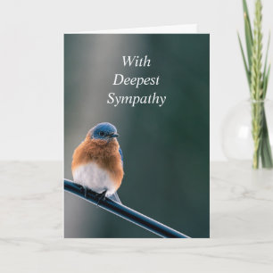 Classic Bluebird Garden Bird Encouraging Quote Kort
